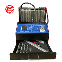 Commercial 6 cylindres essence essence buse moto nettoyeur testeur voiture GDI Auto ultrasons injecteur Machine de nettoyage