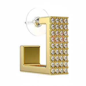 AMARA Pendientes Huggie de Acero Inoxidable Ligeros de 15 mm para Mujer, Aretes Geométricos Hipoalergénicos de Moda, Chapados en Oro de 18K para Fiesta - Product Image 2