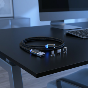 Cable USB-C de Nailon Trenzado de Fábrica, Cable de Carga Rápida y Cable Magnético Micro Tipo C para iPhone 13 Plus - Product Image 1