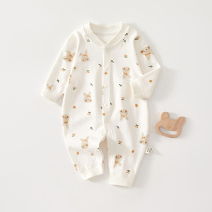 Body de bebé de manga larga de algodón, unisex, para primavera y otoño, ropa de dormir, traje para gatear - Product Image 1