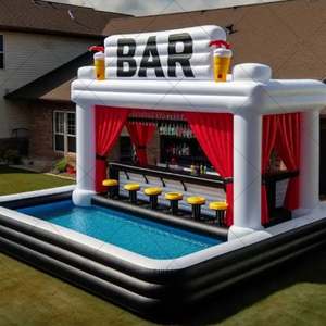 Bán hot chất lượng cao đa người hồ bơi Inflatable Bar sofa Lounger giải trí nổi hàng cho công viên giải trí - Product Image 3