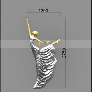 Escultura Decorativa de Acero Inoxidable 304 Personalizada con Forma de Animal, Modelo ANW904, Acabado Espejo - Product Image 4