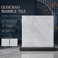 Carrelage en porcelaine gris résistant à l'usure 800x800mm, aspect marbre, double face, pour hôtel, maison, usage commercial