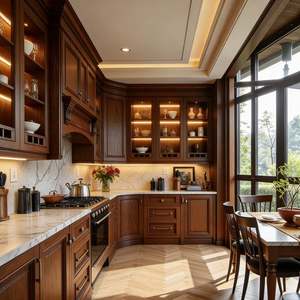 Gabinetes de Cocina BALOM Personalizados 2025 de Alta Gama, Estilo Americano, Madera Sólida, Gabinetes de Cocina Modulares de Lujo, Color Blanco Personalizado - Product Image 4