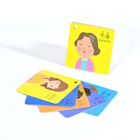Cartes éducatives écologiques carrées avec design en feuille d'or, cartes personnalisées imprimées avec logo personnel et boîte d'emballage