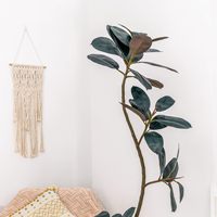 Arbre artificiel en plastique haut et personnalisable, écologique, en pot d'intérieur, feuilles noires, pot détachable, salon, mariage, Noël