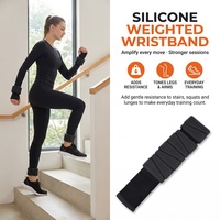 Poids de poignet et de cheville segmentés détachables 0,5-2 lb, bracelet lesté réglable en silicone antidérapant pour Pilates, danse et fitness