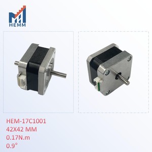 มอเตอร์สเต็ปเปอร์ไฮบริดแบบเพลาคู่ <span class=keywords><strong>Nema</strong></span> <span class=keywords><strong>17</strong></span> ความแม่นยำสูงแบบกำหนดเอง 0.<span class=keywords><strong>17</strong></span> นิวตันเมตร <span class=keywords><strong>0.9</strong></span> สเต็ป 2 เฟส HEMM HEM-17C1001 สำหรับสายการผลิตอัตโนมัติ - Product Image 1