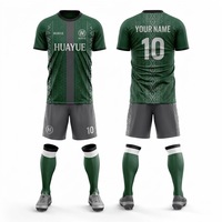 Maillots de football personnalisés Huayue pour équipes – Tenues d'équipe personnalisées 100 % polyester à séchage rapide avec design à blocs de couleur verticaux