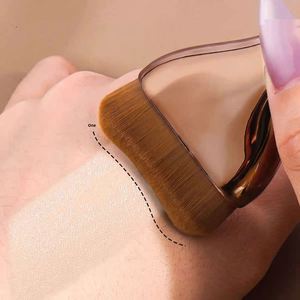 Petit pinceau plat ultra-fin en forme de langue pour fond de teint, manche en plastique, dissimulation sans trace, maquillage minimaliste - Product Image 3
