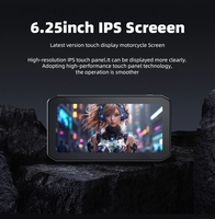 Écran CarPlay pour moto 6,25 pouces, Android Auto sans fil, moniteur, étanche IPX7, navigation GPS, stockage 256 Go, T6