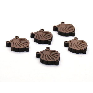Perles de chapelet en bois à trois trous pour la fabrication de bijoux, 20 par paquet - Product Image 3