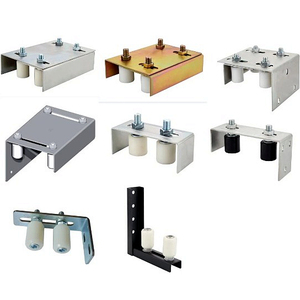 Roues à rouleaux de guidage supérieur en nylon dur avec support, accessoires de porte roulante coulissante robustes pour usage commercial industriel - Product Image 4