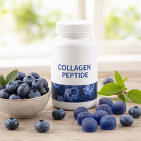 Gummies de collagène peptidique saveur myrtille 60 gummies OEM ODM Complément alimentaire
