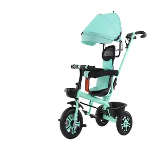 Triciclo de doble asiento para niños, triciclo de dos asientos para bebé, coche con asiento trasero, 3 ruedas, venta al por mayor de fábrica 2023