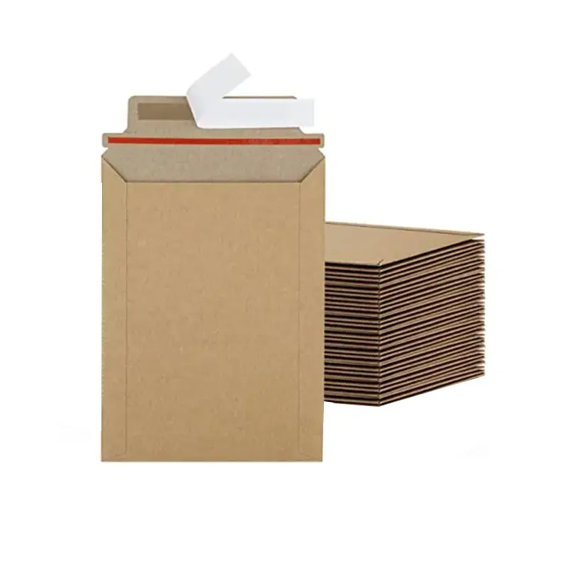 Custom Printing Rigid Shipping Mailers Cardboard Paper Envelope Biodegradable Board Envelope Packaging