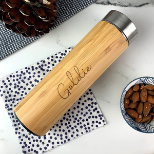 USA Stock Blank Engraved Insulated Stainless Steel <b>Tea</b> <b>Infuser</b> Wooden Flask Wood Tumbler Thermos Bamboo Water Bottle - Product Image 3