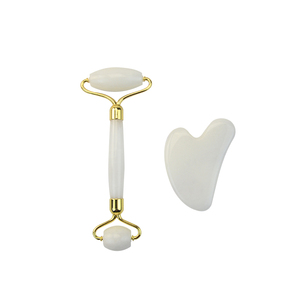 Vente en gros usine – Outil de massage facial <span class=keywords><strong>personnalisé</strong></span> en pierre de jade et quartz rose, plaque de massage en cristal en forme de cœur pour le Gua Sha - Product Image 6