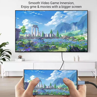 Kabel Tipe-C ke HDMI 2.1 8K 60Hz Mendukung UHD HDCP HDR Kecepatan Tinggi 48Gbps USB3.1 HDTV untuk Macbook Pro dan iPad dan Lainnya