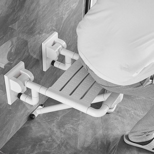Siège pliant de salle de bain Jiepai, capacité de 150 kg, antidérapant, tabouret de douche mural avec accoudoir - Product Image 1