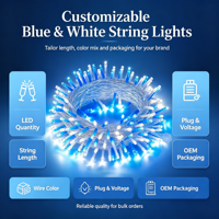 Guirlandes lumineuses LED personnalisées IP65, étanches, pour l'extérieur, pour les fêtes, les jardins, les arbres, les mariages, la terrasse, la décoration de la maison
