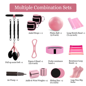 Set de Bandas de Resistencia al por Mayor, Kit de Gimnasio Portátil para el Hogar, Bandas para Pilates, Pesas para Tobillos, Equipo de Entrenamiento Multifuncional - Product Image 1