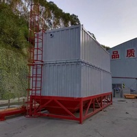 Silos per Cemento Personalizzati a Doppio Strato, Silos di Stoccaggio Orizzontali Mobili per Impianti di Calcestruzzo Preconfezionato, Serbatoi per Cemento