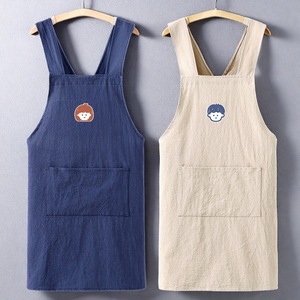 Grembiule in cotone alla moda personalizzabile con logo, stile giapponese, per <span class=keywords><strong>cucina</strong></span> domestica, novità 2026, per influencer, per catering e lavoro - Product Image 2