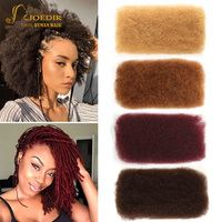 Joedir 100% capelli umani alla rinfusa Afro crespi brasiliani economici per estensione dei capelli intrecciati all'uncinetto DreadLocks