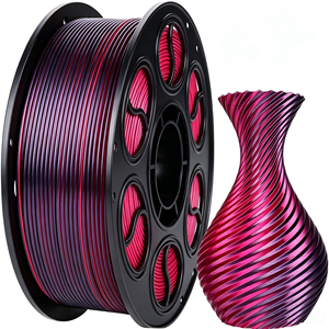Filamento de Impresora 3D PLA de Seda de Doble Color, 1.75mm, 1kg, Superficie Brillante para Manualidades o Figuras Decorativas - Product Image 1