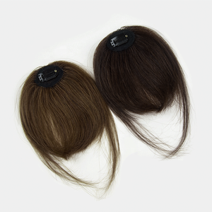 2024 Neuerscheinung 100% Russisches Remy Echthaar 2*1,5 Zoll Stirn-Clip-In Air Bangs für Frauen Genius Weft - Product Image 6