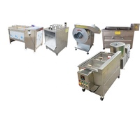 Productielijn voor kleine batches originele gesneden aardappelchips en -friet, semi-automatische commerciële verwerkingslijn