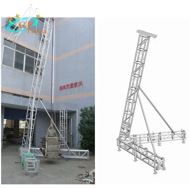 GF-truss Aluminum 6m/8m/10m/12m Tower Line Array Truss Stand System for Outdoor Concert