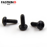 Sekrup Mesin Kepala Pan Plum Baja Metrik Oksida Hitam Kelas 10.9 ISO14583 T6 Torx