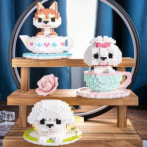 Micro diamant bloc Animal tasse à thé chien modèle mignon minuscule tasse à thé caniche Shiba Papillon maltais Schnauzer Bichon plastique <span class=keywords><strong>Nanobrick</strong></span> - Product Image 3