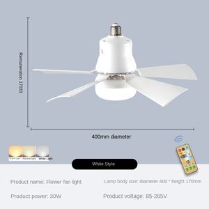 Venta directa de fábrica, ventilador de techo decorativo moderno con luz, 30W, 40W, E27, Boca de tornillo, luz de techo con ventilador - Product Image 3