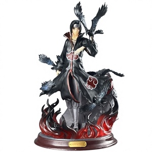 Statua GK Anime di <span class=keywords><strong>Itachi</strong></span>, Modellino in PVC, Ornamento da Scrivania, Esposizione Fiamma Nera per Collezionisti - Product Image 1
