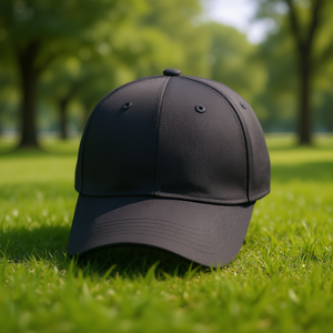 Gorra de Béisbol Negra Angelina de 6 Paneles, 100% Poliéster, Ajustable, Unisex, para Deportes al Aire Libre, Color Sólido, Estilo Casual - Product Image 2