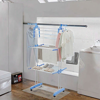 4200 pièces Séchoir à linge pliable en métal sur pied, FCL de 60 pièces, 1 m³, petite taille, design moderne