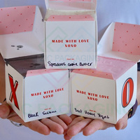 Boîte à glace carrée en carton alimentaire personnalisée, boîte à glace imperméable, emballage en papier