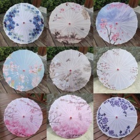 40 couleurs de parapluie de mariage, fournisseur de papier à l'huile blanche, parapluie de danse en bambou, Art déco, Parasol artisanal, Parasol en tissu chinois