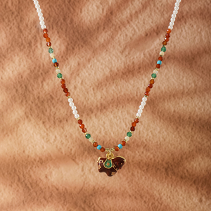 Collar con Colgante de Caballo <span class=keywords><strong>2026</strong></span>, Collar de Cuentas de Piedra Natural para Mujer, Cadena de Cuentas Chapada en Oro de 24K para Año Nuevo, Diseño Único - Product Image 6