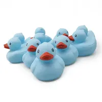 Aprieta de impresión azul ponderado flotante patos de goma con logo