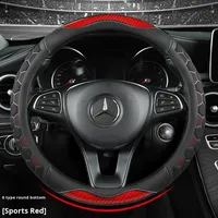 Couverture de volant en cuir PU en Fiber de carbone BLA Sports antidérapant respirant universel 15 pouces Renault CHEVROLET modèle 010