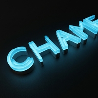 Enseigne personnalisée en lettres 3D LED en acrylique, logo en cristal rond, panneau publicitaire pour la vitrine d'un commerce, décoration