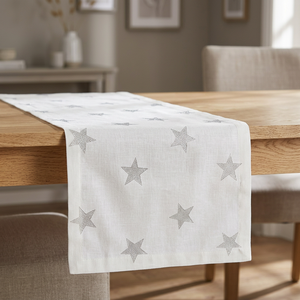 Chemin de table classique « Nuit étoilée » au design élégant, en mélange durable de polyester et de lin, résistant aux taches et lavable pour la décoration intérieure - Product Image 3