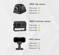 Penyimpanan besar sistem keamanan Mobil AI 5CH 1080P layar sentuh Monitor DVR 4G Remote melihat GPS bawaan pelacakan untuk Bus truk