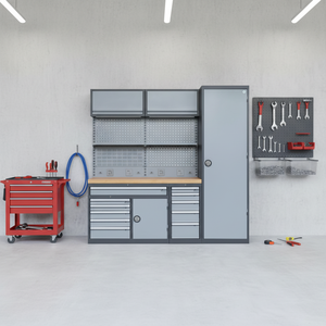 Nouvelle armoire de travail de bureau moderne avec 11 tiroirs, capacité de charge lourde de 150 kg, Outstar CT-05 pour atelier, garage - Product Image 1