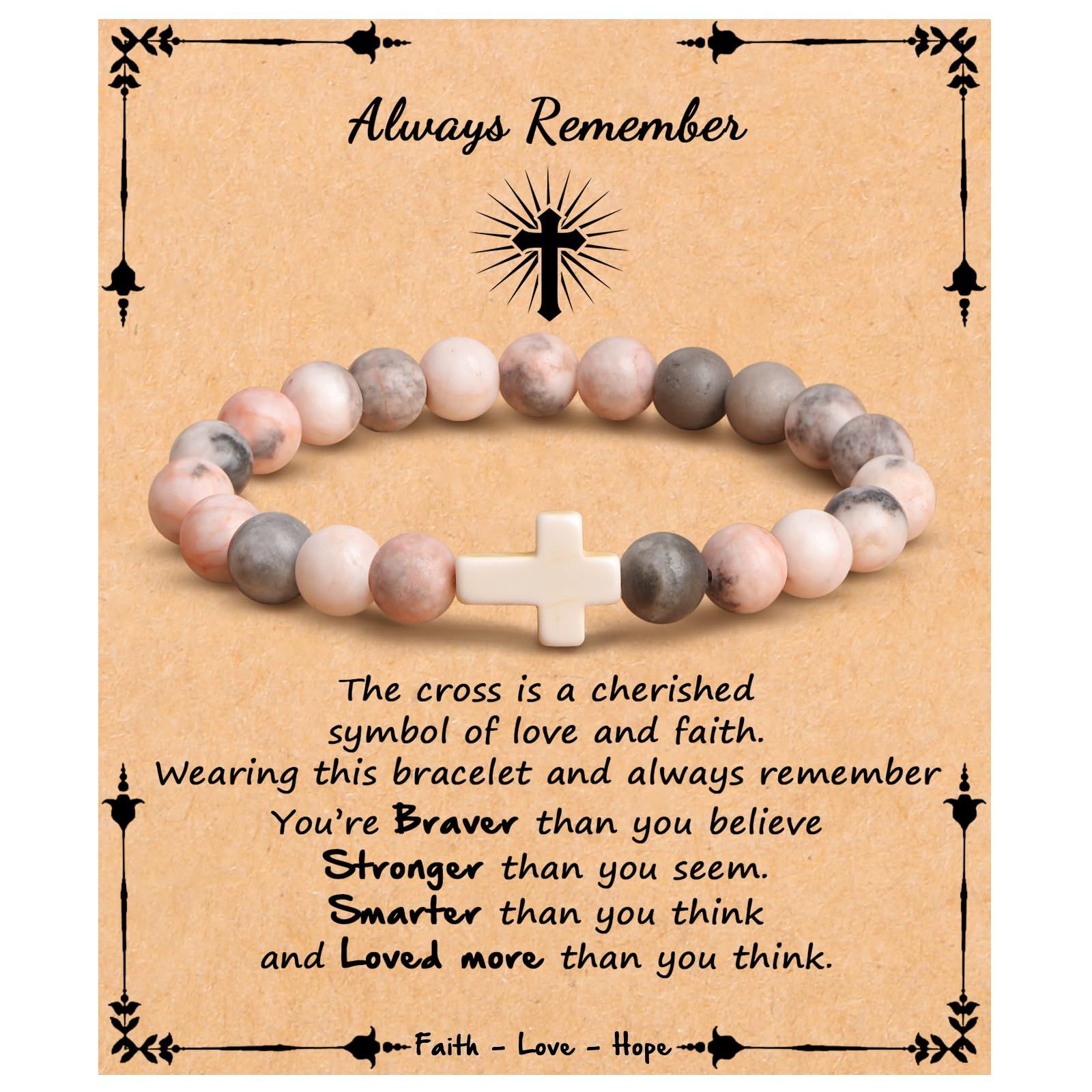 Bracelet zèbre rose, carte à toujours garder à l'esprit