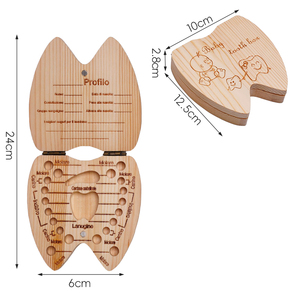 Boîte à dents de lait en bois à <span class=keywords><strong>prix</strong></span> d'usine, boîte de conservation pour cordon ombilical et cheveux, souvenir de bébé, cadeau - Product Image 6